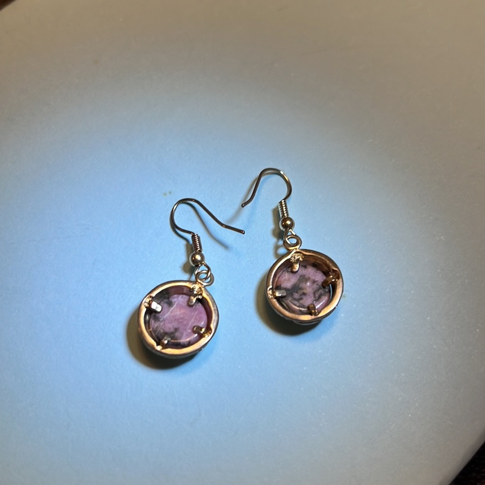 Beautiful Rhodonite Earrings - Picture 4 of 5